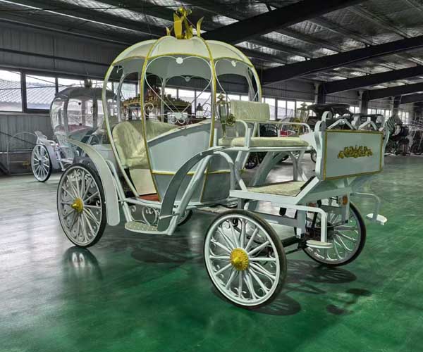 White Electric Cinderella Wedding Horse Carriage for Sale